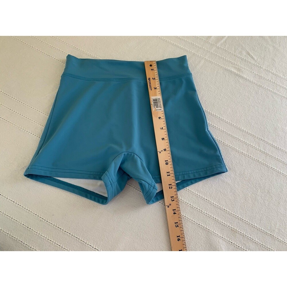 Lime Ricki Swim Tankini Top Shorts Bottom Set Size Medium Blue Gingham - Picture 9 of 12